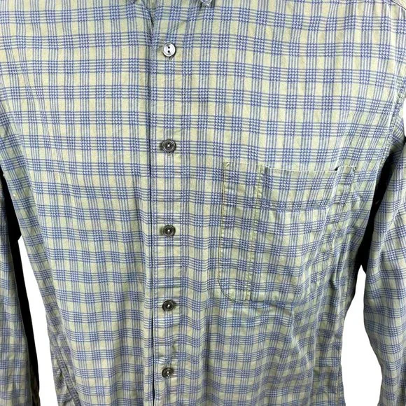 Stone Work green plaid, button-down long-sleeve shirt, size Small - Picture 2 of 6